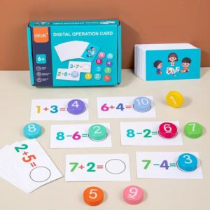 Math Tokens - Tellen & oplossen - Rekenkaarten voor kinderen
