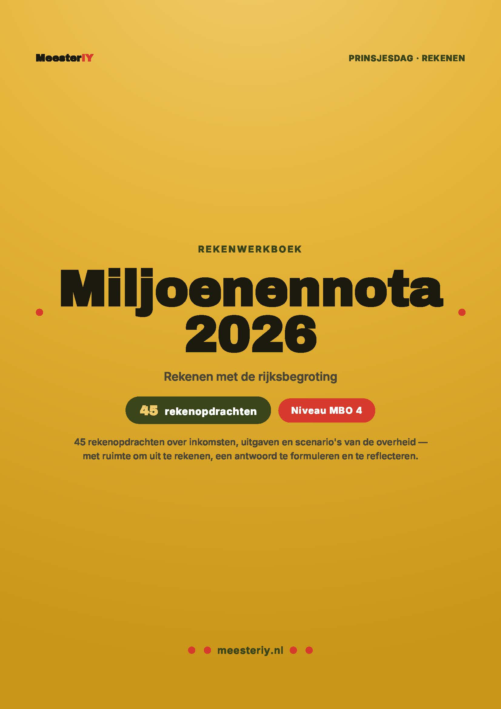 Rekenwerkboek – Miljoenennota 2026
