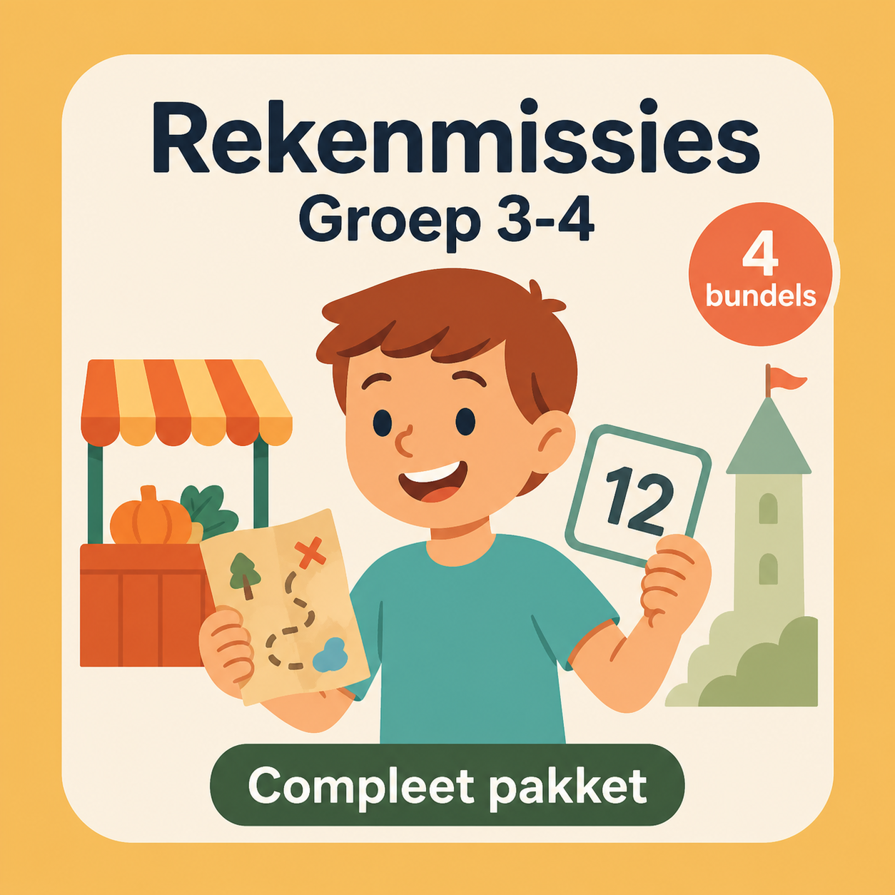 Vier rekenboekjes in de Themabundel rekenen groep 3/4