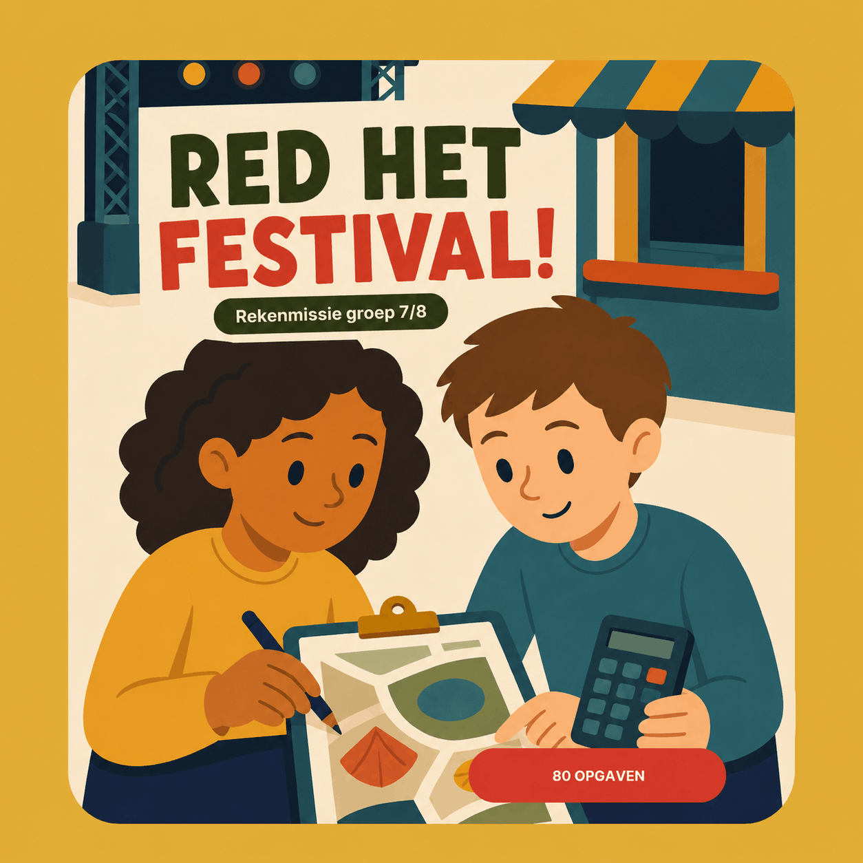 Rekenmissie groep 7/8 – Red het Festival!